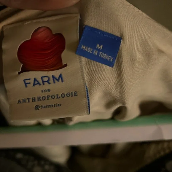 Farm Rio Anthropologie Medium Devore Fringed Maxi Dress Crochet Lace Black - Picture 13 of 15